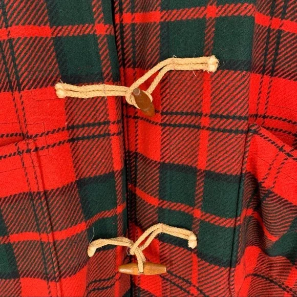 Polo by Ralph Lauren Red Wool Tartan Long Coat Women’s Size XL